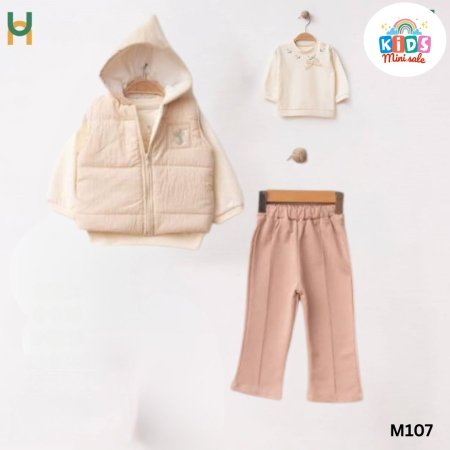 طقم بناتي قطني 3 قطع