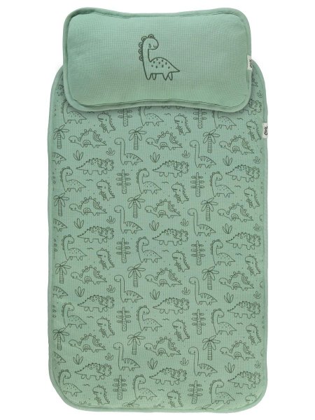 فرشة غيار مع مخدة لون اخضر ديناصور CIVIL