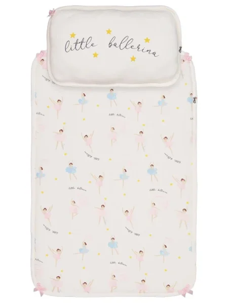 فرشة غيار مع مخدة لون ابيض مرسم بناتي CIVIL