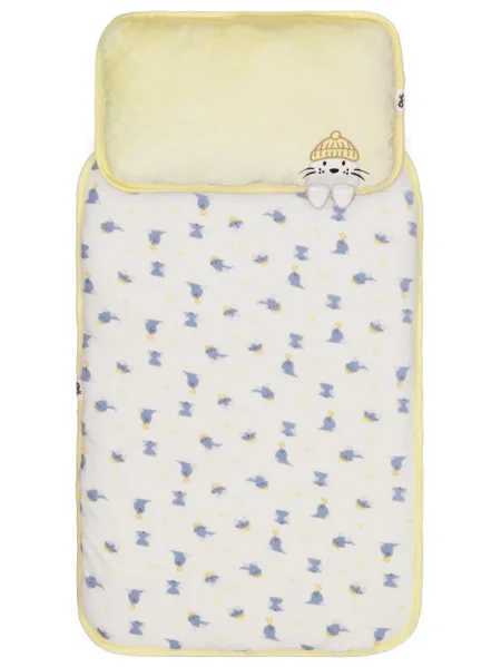 فرشة غيار مع مخدة لون اصفر مرسم CIVIL