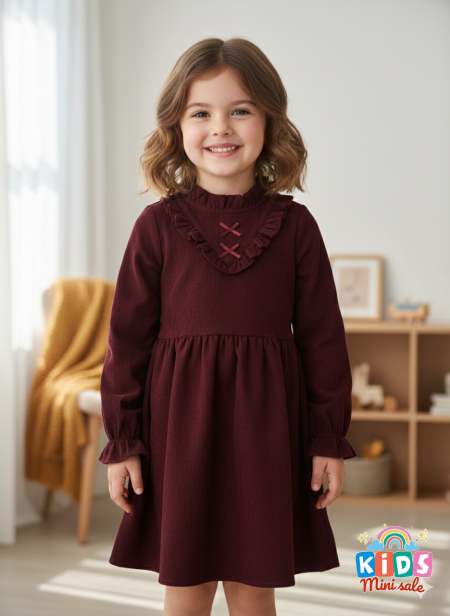 فستان بناتي مخمل خريفي CIVIL