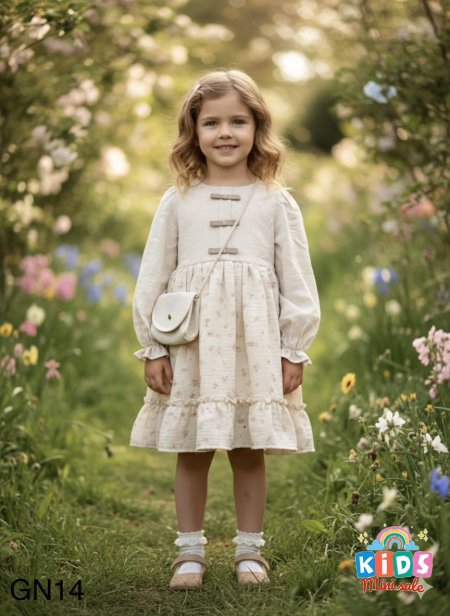 فستان  بناتي  مع شنته