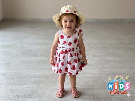 فستان بناتي مع طاقية
